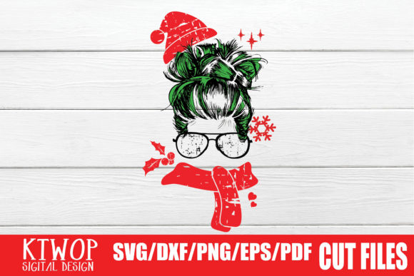 Christmas Family Girl Bow SVG