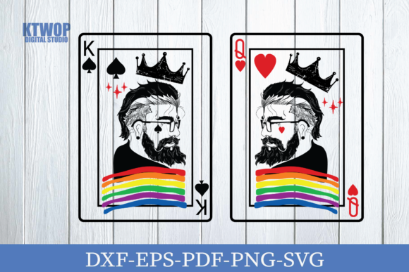 Couple of LGBTQ K Q CARD SVG