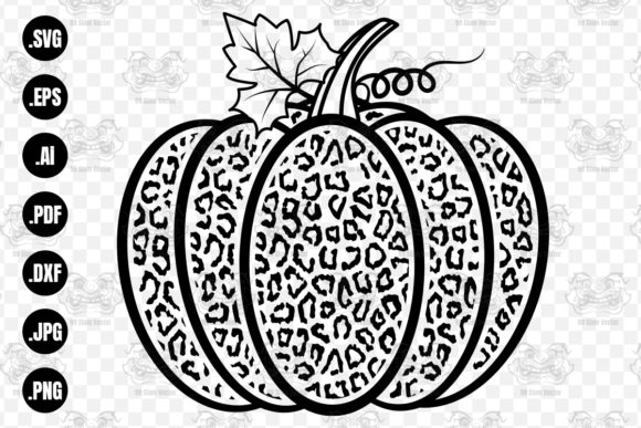 Halloween Leopard Print Pumpkin SVG